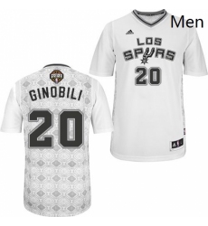 Mens Adidas San Antonio Spurs 20 Manu Ginobili Authentic White New Latin Nights NBA Jersey