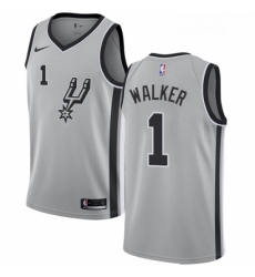 Womens Nike San Antonio Spurs 1 Lonnie Walker Swingman Silver NBA Jersey Statement Edition 