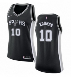 Womens Nike San Antonio Spurs 10 Dennis Rodman Authentic Black Road NBA Jersey Icon Edition