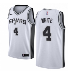 Womens Nike San Antonio Spurs 4 Derrick White Swingman White Home NBA Jersey Association Edition 