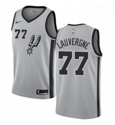 Womens Nike San Antonio Spurs 77 Joffrey Lauvergne Authentic Silver Alternate NBA Jersey Statement Edition 