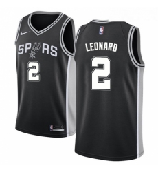 Youth Nike San Antonio Spurs 2 Kawhi Leonard Swingman Black Road NBA Jersey Icon Edition