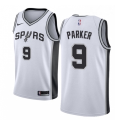 Youth Nike San Antonio Spurs 9 Tony Parker Authentic White Home NBA Jersey Association Edition