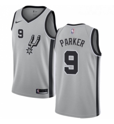 Youth Nike San Antonio Spurs 9 Tony Parker Swingman Silver Alternate NBA Jersey Statement Edition