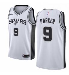 Youth Nike San Antonio Spurs 9 Tony Parker Swingman White Home NBA Jersey Association Edition