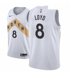 Men NBA 2018 19 Toronto Raptors 8 Jordan Loyd City Edition White Jersey 