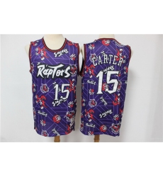 Men Toronto Raptors 15 Vince Carter Purple Tear Up Pack Hardwood Classics Swingman Jersey