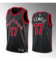 Men Toronto Raptors 17 Garrett Temple Black Statement Edition Stitched Basketball Jersey