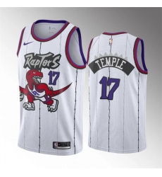 Men Toronto Raptors 17 Garrett Temple White Classic Edition Stitched Basketball Jersey
