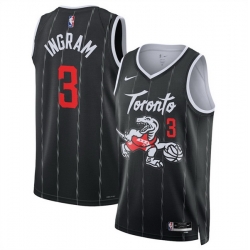Men Toronto Raptors 3 Brandon Ingram Black 2025 26 City Edition Stitched Basketball Jersey