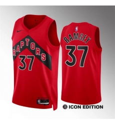 Men Toronto Raptors 37 Jahmi 27us Ramsey Red Icon Edition Stitched Basketball Jersey