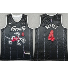 Men Toronto Raptors 4 Scottie Barnes Black 2025 26 City Edition Stitched Basketball Jersey Men Toronto Raptors 4 Scottie Barnes Black 2025 26 City Edition Stitched Basketball Jersey