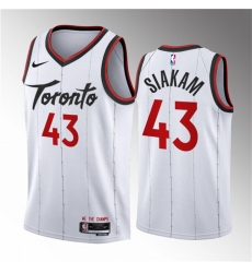 Men Toronto Raptors 43 Pascal Siakam White 2023 24 Association Edition Stitched Basketball Jersey