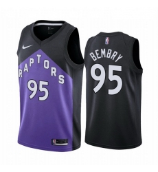 Men Toronto Raptors 95 DeAndre 27 Bembry Purple NBA Swingman 2020 21 Earned Edition Jersey