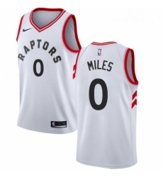 Mens Nike Toronto Raptors 0 CJ Miles Swingman White NBA Jersey Association Edition 