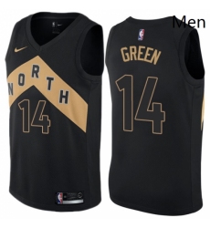 Mens Nike Toronto Raptors 14 Danny Green Swingman Black NBA Jersey City Edition 