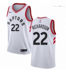 Mens Nike Toronto Raptors 22 Malachi Richardson Swingman White NBA Jersey Association Edition 