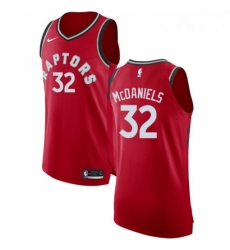 Mens Nike Toronto Raptors 32 KJ McDaniels Authentic Red Road NBA Jersey Icon Edition 