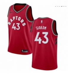 Mens Nike Toronto Raptors 43 Pascal Siakam Swingman Red Road NBA Jersey Icon Edition