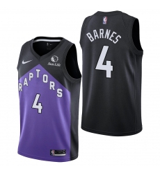 Men's Toronto Raptors #4 Scottie Barnes Earned Edition Black Jersey