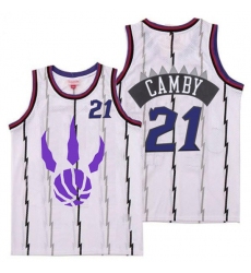 Raptors 21 Marcus Camby White Logo Retro Jersey