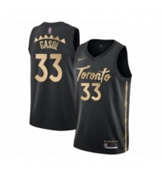 Raptors 33 Marc Gasol Black Basketball Swingman City Edition 2019 20 Jersey