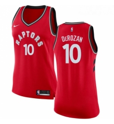 Womens Nike Toronto Raptors 10 DeMar DeRozan Authentic Red Road NBA Jersey Icon Edition