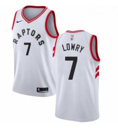 Womens Nike Toronto Raptors 7 Kyle Lowry Swingman White NBA Jersey Association Edition