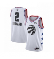 Youth Jordan Toronto Raptors 2 Kawhi Leonard Swingman White 2019 All Star Game Basketball Jersey 