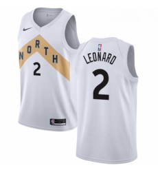 Youth Nike Toronto Raptors 2 Kawhi Leonard Swingman White NBA Jersey City Edition 