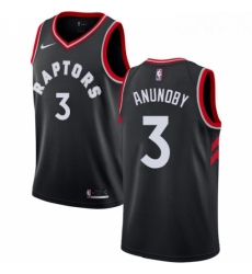 Youth Nike Toronto Raptors 3 OG Anunoby Authentic Black Alternate NBA Jersey Statement Edition 