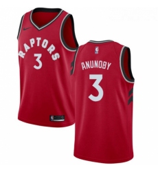 Youth Nike Toronto Raptors 3 OG Anunoby Swingman Red Road NBA Jersey Icon Edition 