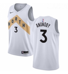 Youth Nike Toronto Raptors 3 OG Anunoby Swingman White NBA Jersey City Edition 