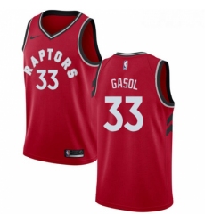 Youth Nike Toronto Raptors 33 Marc Gasol Red NBA Swingman Icon Edition Jersey 