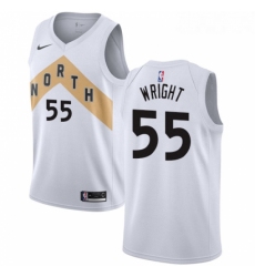 Youth Nike Toronto Raptors 55 Delon Wright Swingman White NBA Jersey City Edition