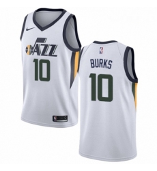 Mens Nike Utah Jazz 10 Alec Burks Authentic NBA Jersey Association Edition