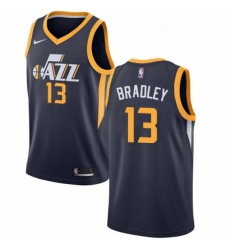 Mens Nike Utah Jazz 13 Tony Bradley Swingman Navy Blue Road NBA Jersey Icon Edition 