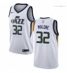 Mens Nike Utah Jazz 32 Karl Malone Authentic NBA Jersey Association Edition