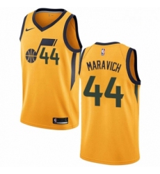 Mens Nike Utah Jazz 44 Pete Maravich Authentic Gold NBA Jersey Statement Edition