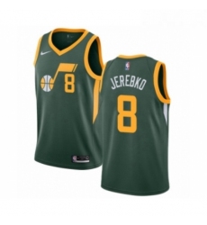 Womens Nike Utah Jazz 8 Jonas Jerebko Green Swingman Jersey Earned Edition 