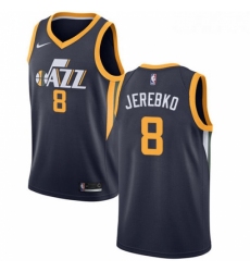 Womens Nike Utah Jazz 8 Jonas Jerebko Swingman Navy Blue Road NBA Jersey Icon Edition 