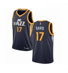 Womens Utah Jazz 17 Ed Davis Swingman Navy Blue Basketball Jersey Icon Edition 