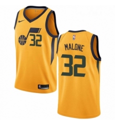 Youth Nike Utah Jazz 32 Karl Malone Authentic Gold NBA Jersey Statement Edition