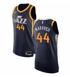 Youth Nike Utah Jazz 44 Pete Maravich Authentic Navy Blue Road NBA Jersey Icon Edition