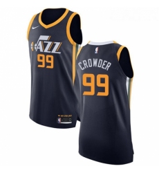 Youth Nike Utah Jazz 99 Jae Crowder Authentic Navy Blue Road NBA Jersey Icon Edition 