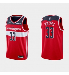 Men Nike Washington Wizards  Kyle Kuzm 33 Red Stitched NBA Jersey