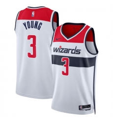 Men Washington Wizards 3 CJ McCollum White Association Edition Stitched Basketball Jersey Men Washington Wizards 3 CJ McCollum White Association Edition Stitched Basketball Jersey