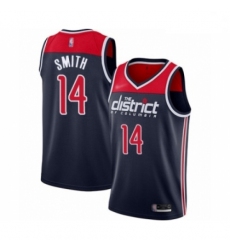 Men Washington Wizards Ish Smith Authentic Navy Blue Finished Basketball Jersey Statement Edition