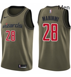 Mens Nike Washington Wizards 28 Ian Mahinmi Swingman Green Salute to Service NBA Jersey 