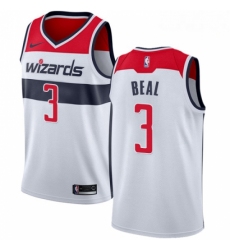 Mens Nike Washington Wizards 3 Bradley Beal Swingman White Home NBA Jersey Association Edition 